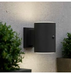 Grantham solcellsvägglampa med sensor/rörelsevakt, (antracit) - 