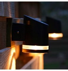 Duron solcellsvägglampa (svart) - 