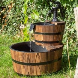 Grandwills solcellsfont&auml;n i tr&auml;, tv&aring; niv&aring;er - 