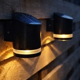 Duron solcellsv&auml;gglampa (svart) - 